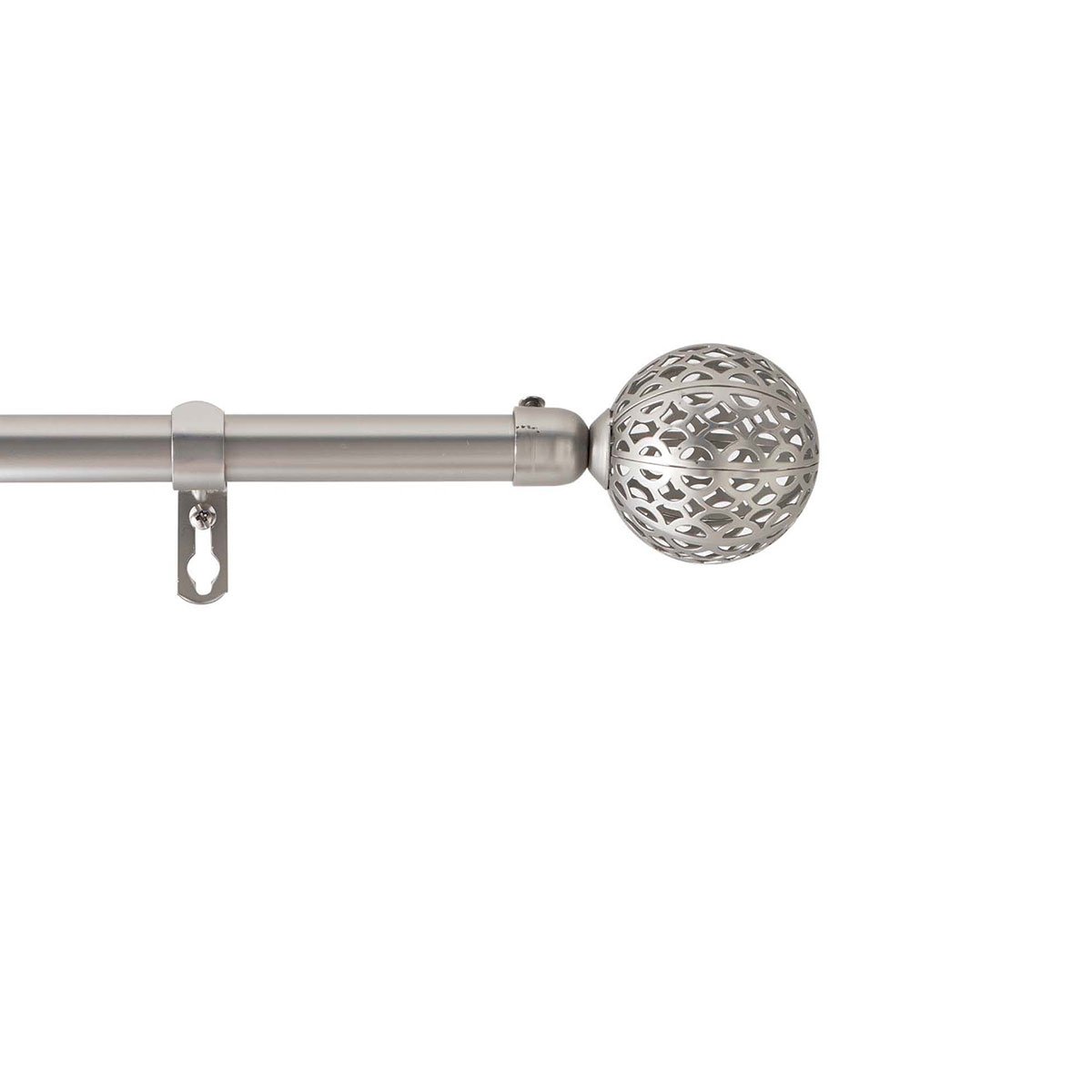 Kit de tringle embouts sphères sculptées argent, DOUCEUR D'INTÉRIEUR