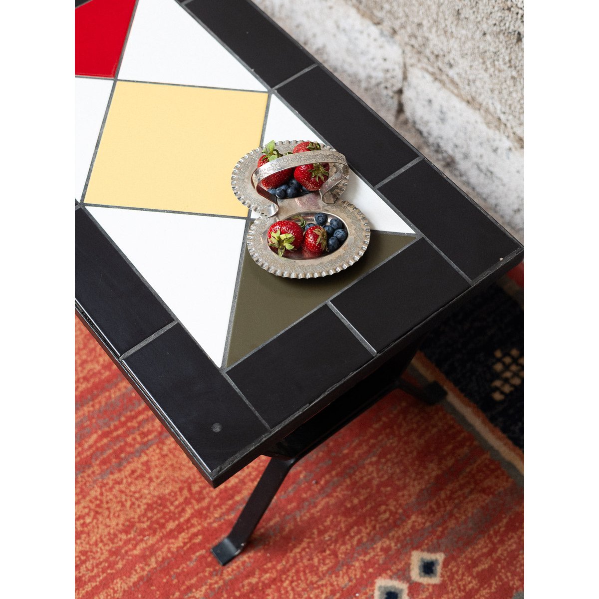 Table basse colorée d'extérieur Donna N°1047 - Bon état noir, DEBONGOUT