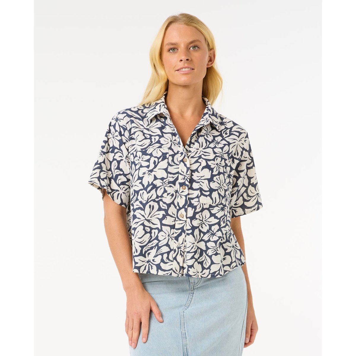 Chemise LAS DALIAS SS SHIRT marine, RIP CURL