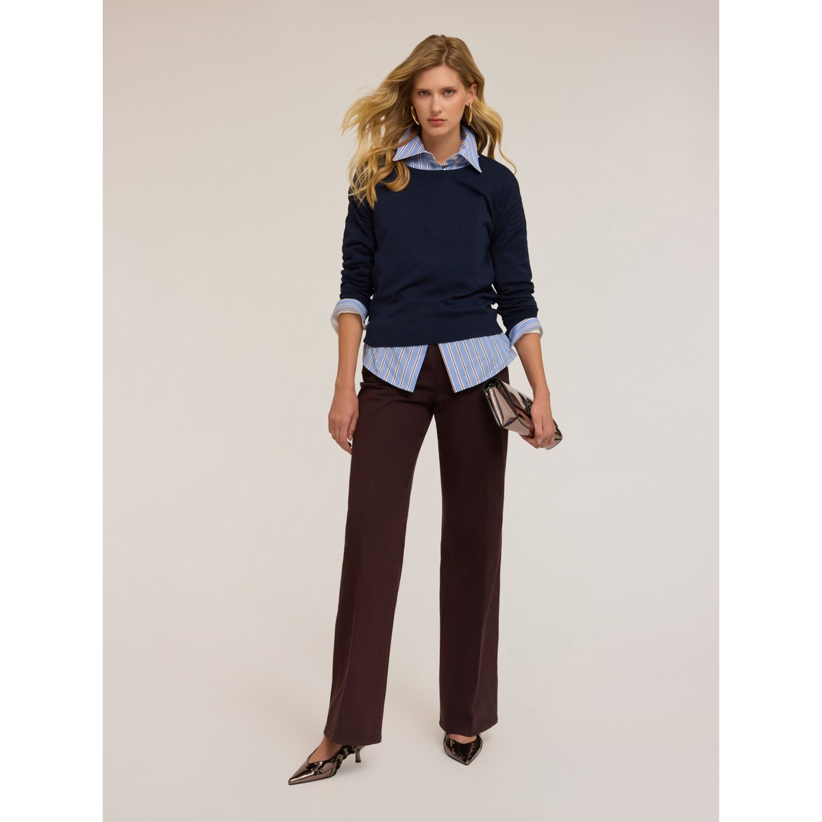 Pull en viscose bleu, MOTIVI