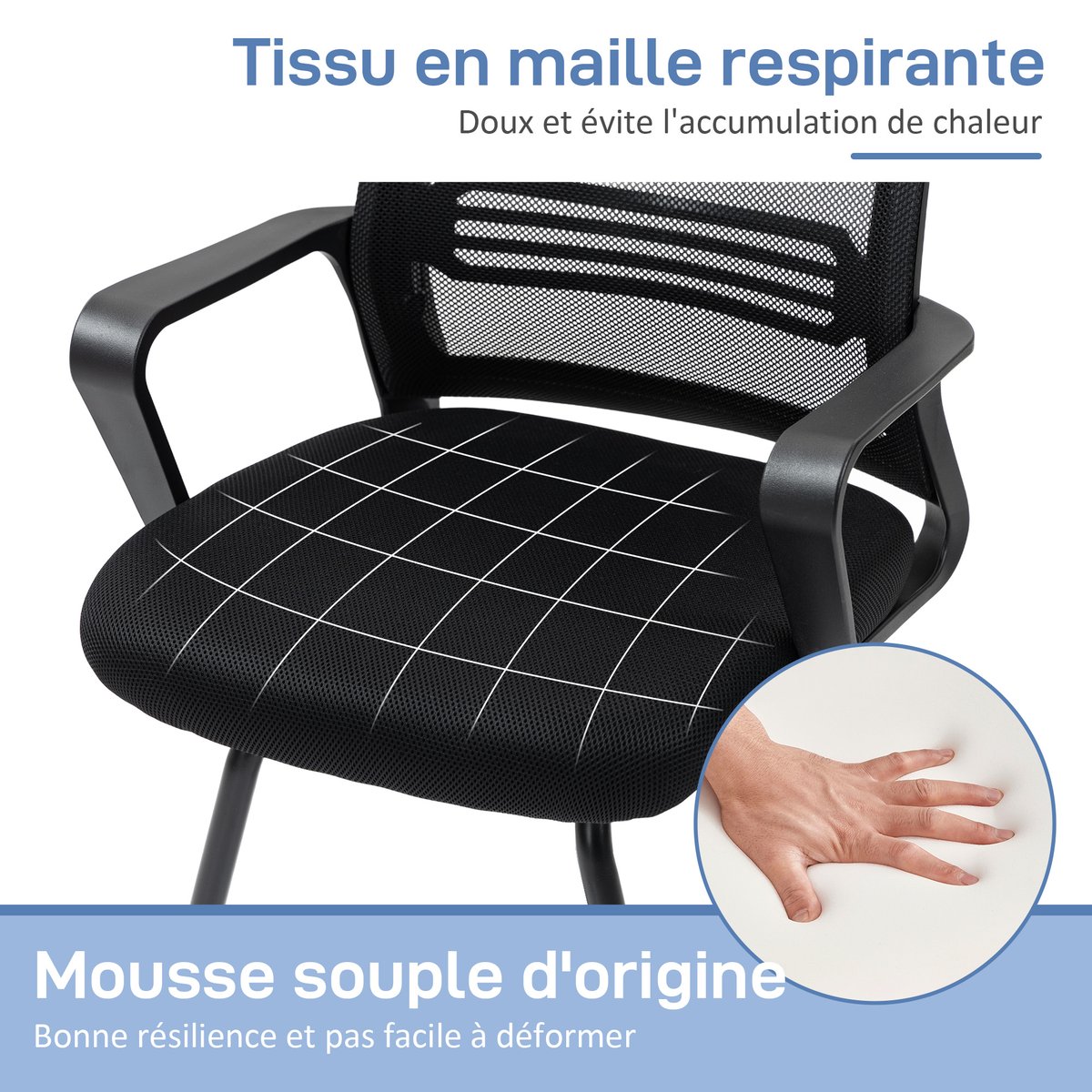 Président invité Maille Noir noir, HOMCOM