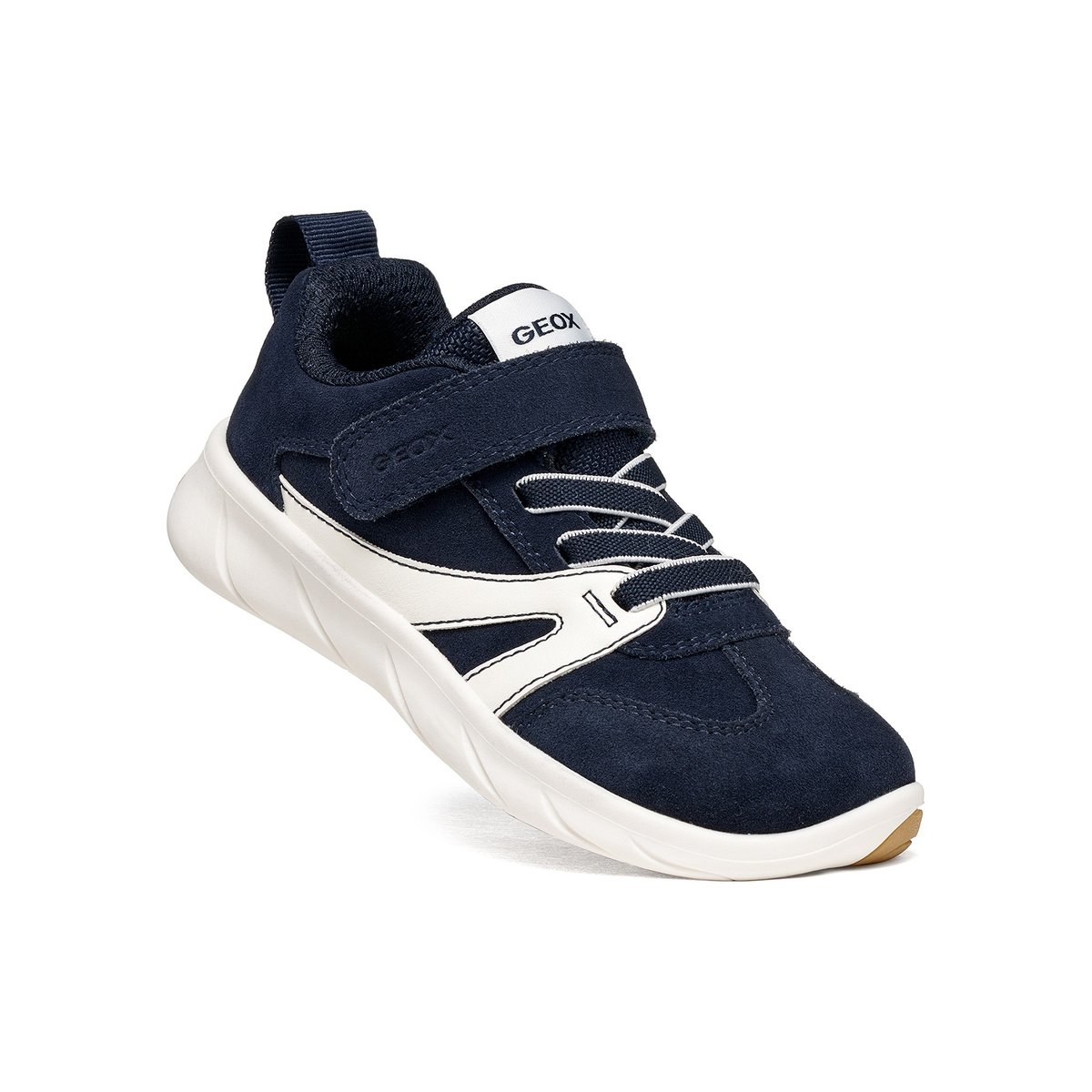 Baskets J FOOT-RUN bleu marine foncé/blanc, GEOX