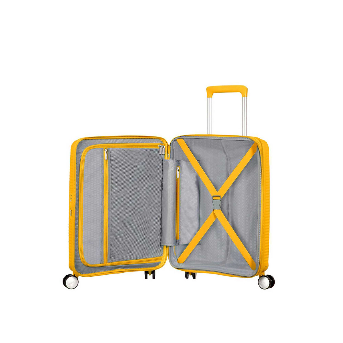 Soundbox valise 4 roues taille S yellow, AMERICAN TOURISTER
