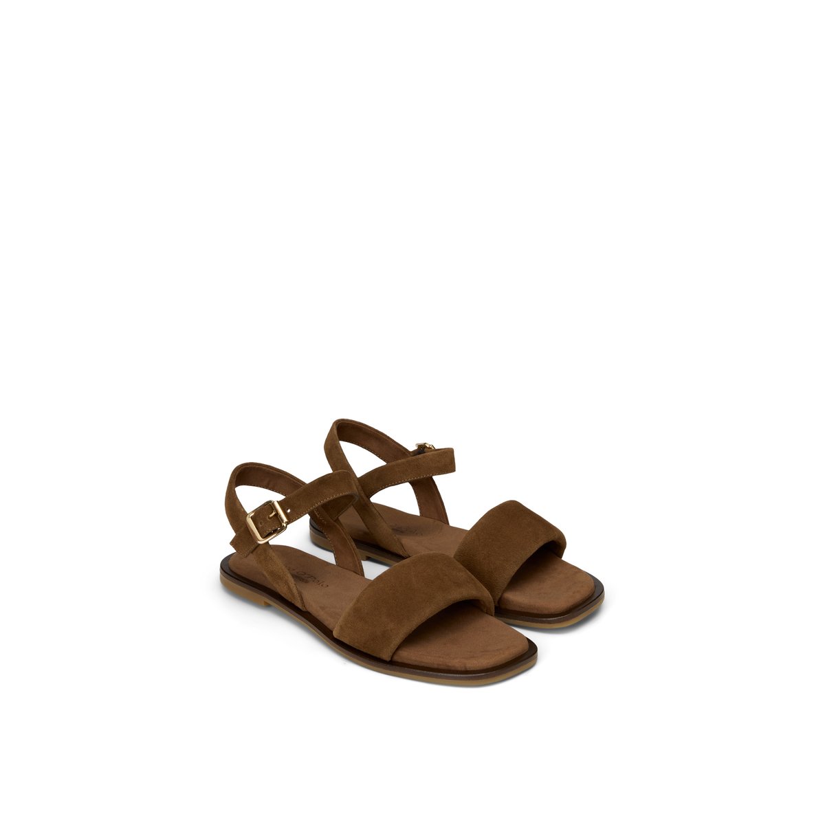 Sandale en cuir velours doux braun, MARC O'POLO