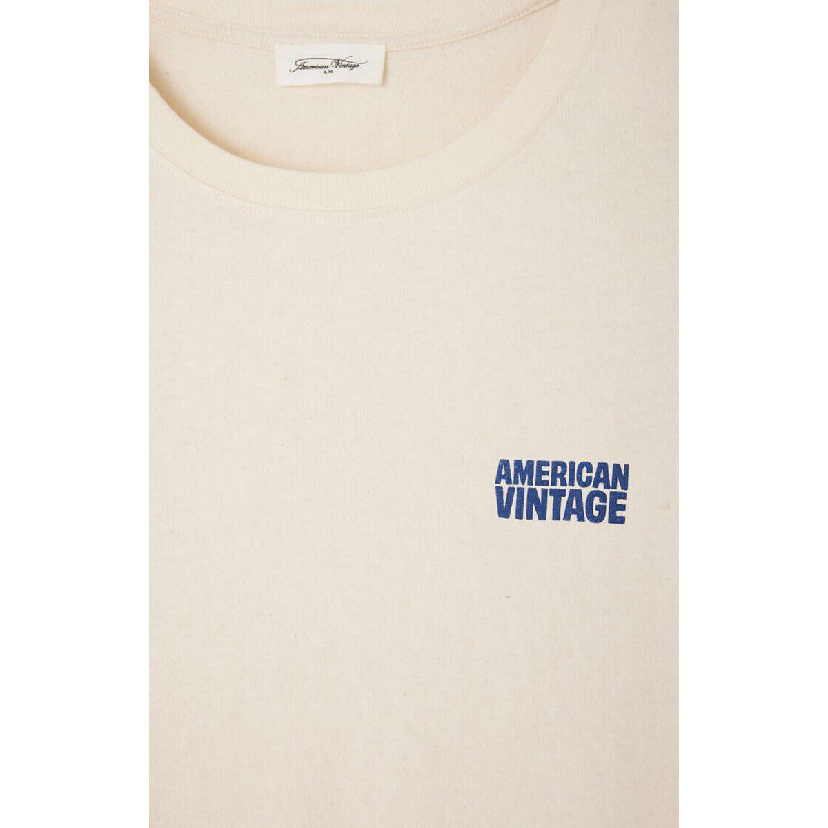 T-shirt manches courtes, oversize, YKOBOW ecru, AMERICAN VINTAGE