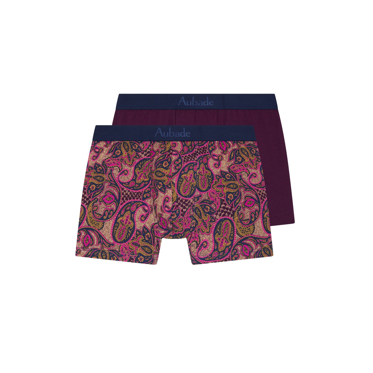 Pack 2 Boxers classiques fleur de boteh, AUBADE