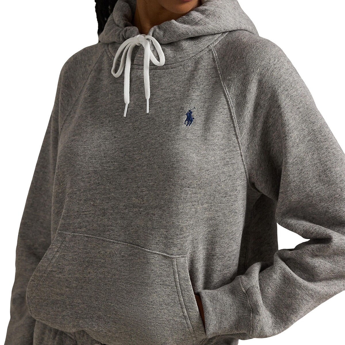 Kangaroo Pocket Long Sleeve Hoodie grey, POLO RALPH LAUREN