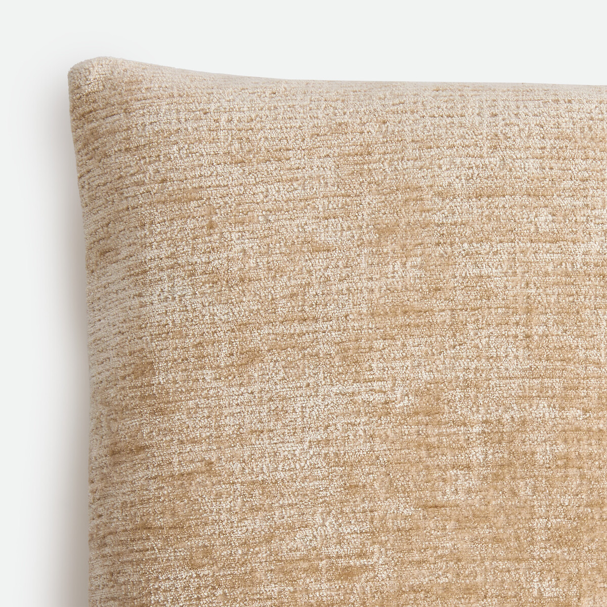 Housse de coussin, en velours texturé, BOCHA beige, LA REDOUTE INTERIEURS