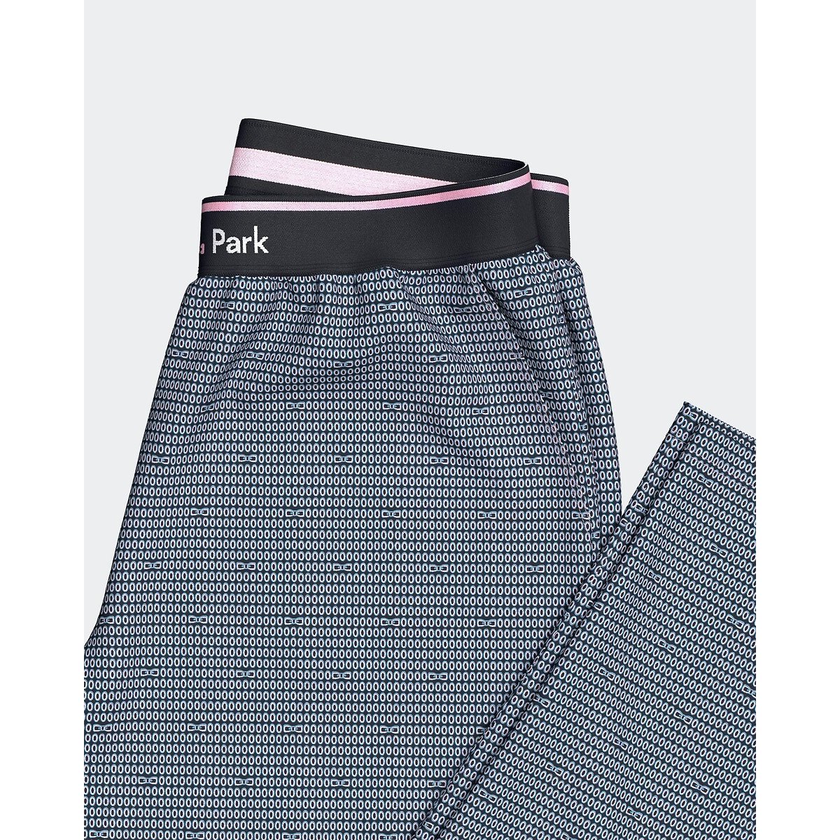 Pigiama lungo, pantaloni stampati blu + marine, EDEN PARK