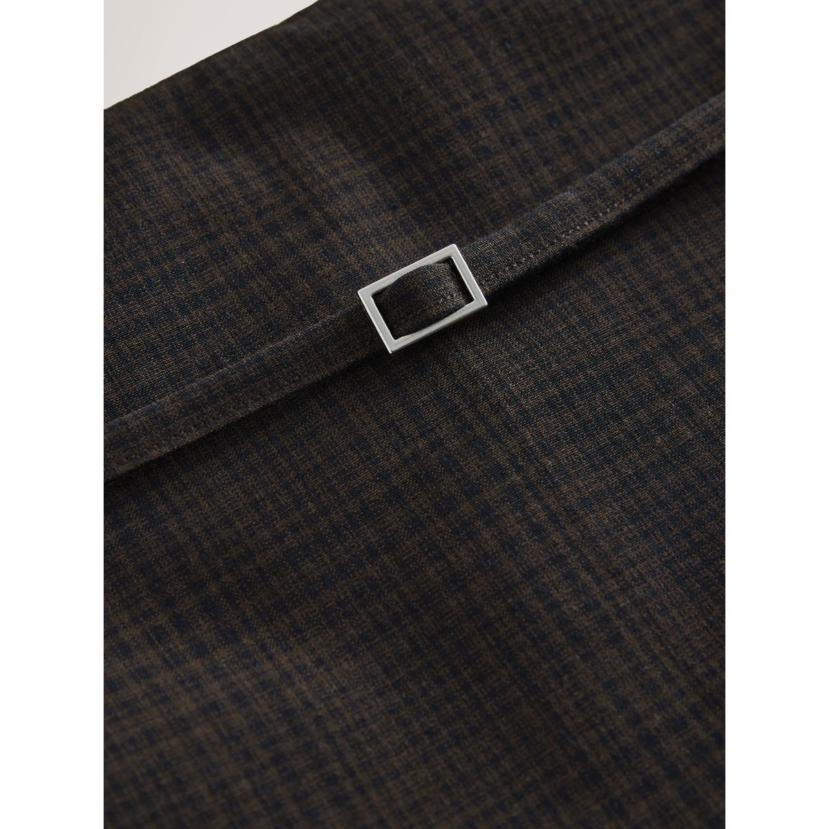 Mini jupe-short avec ceinture carreaux marron chocolat, NEXT