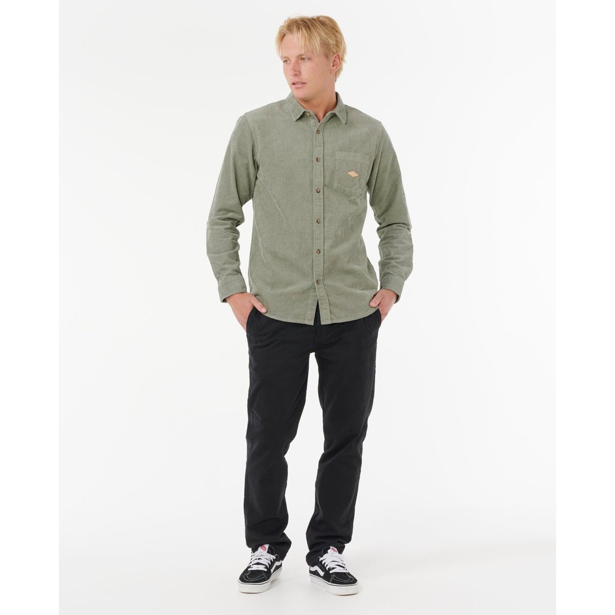 Chemise à manches longues CLASSIC SURF cactus green, RIP CURL