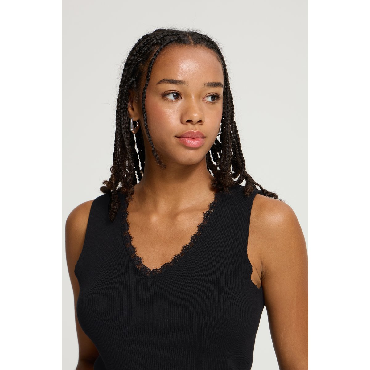 Pullover tricoté noir black, ICHI