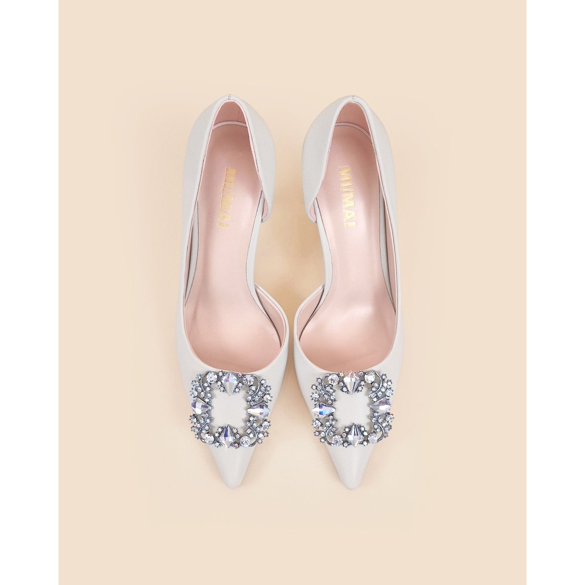 Escarpins à strass ASTORIA blanc, MI MAI
