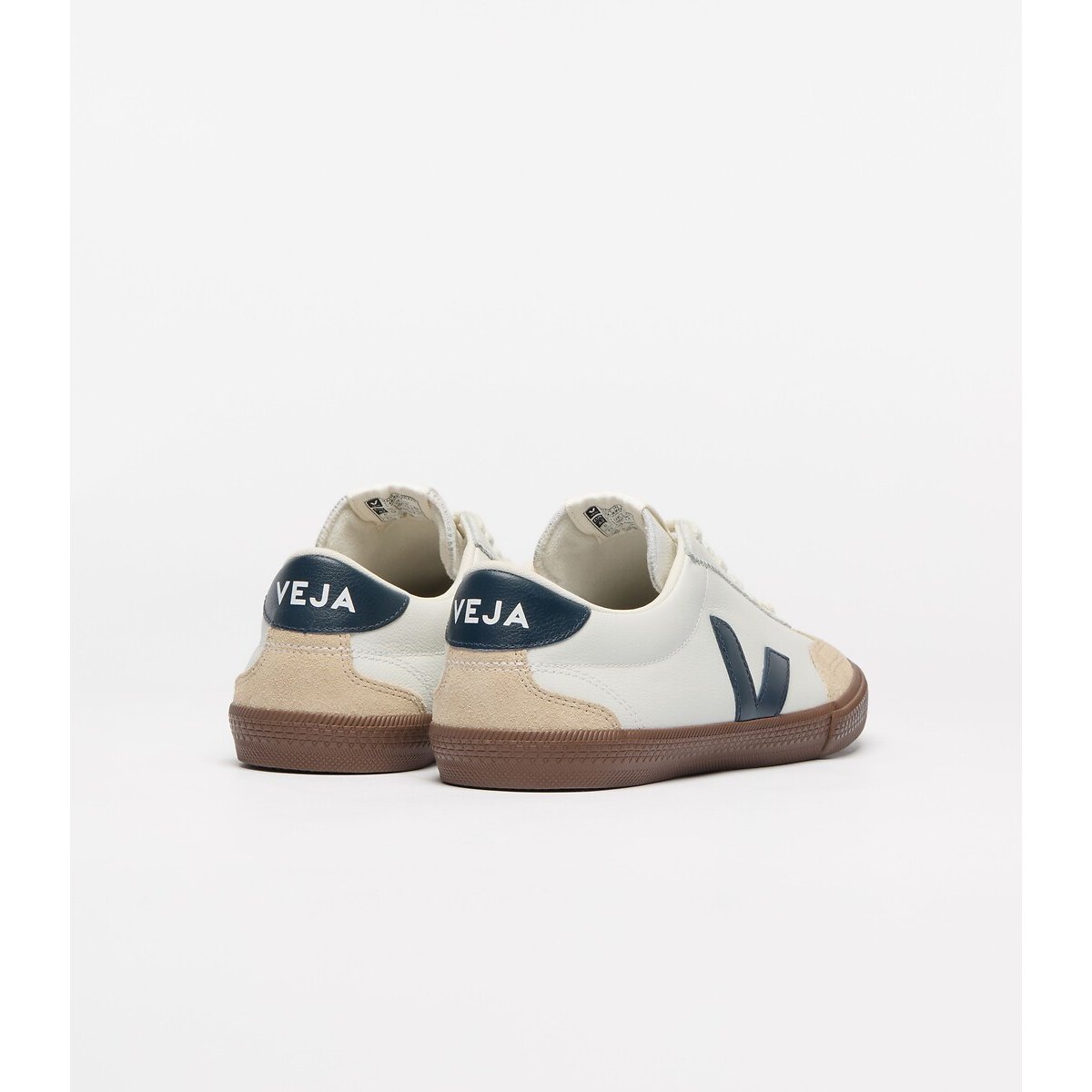 Baskets en cuir VOLLEY blanc/bleu, VEJA