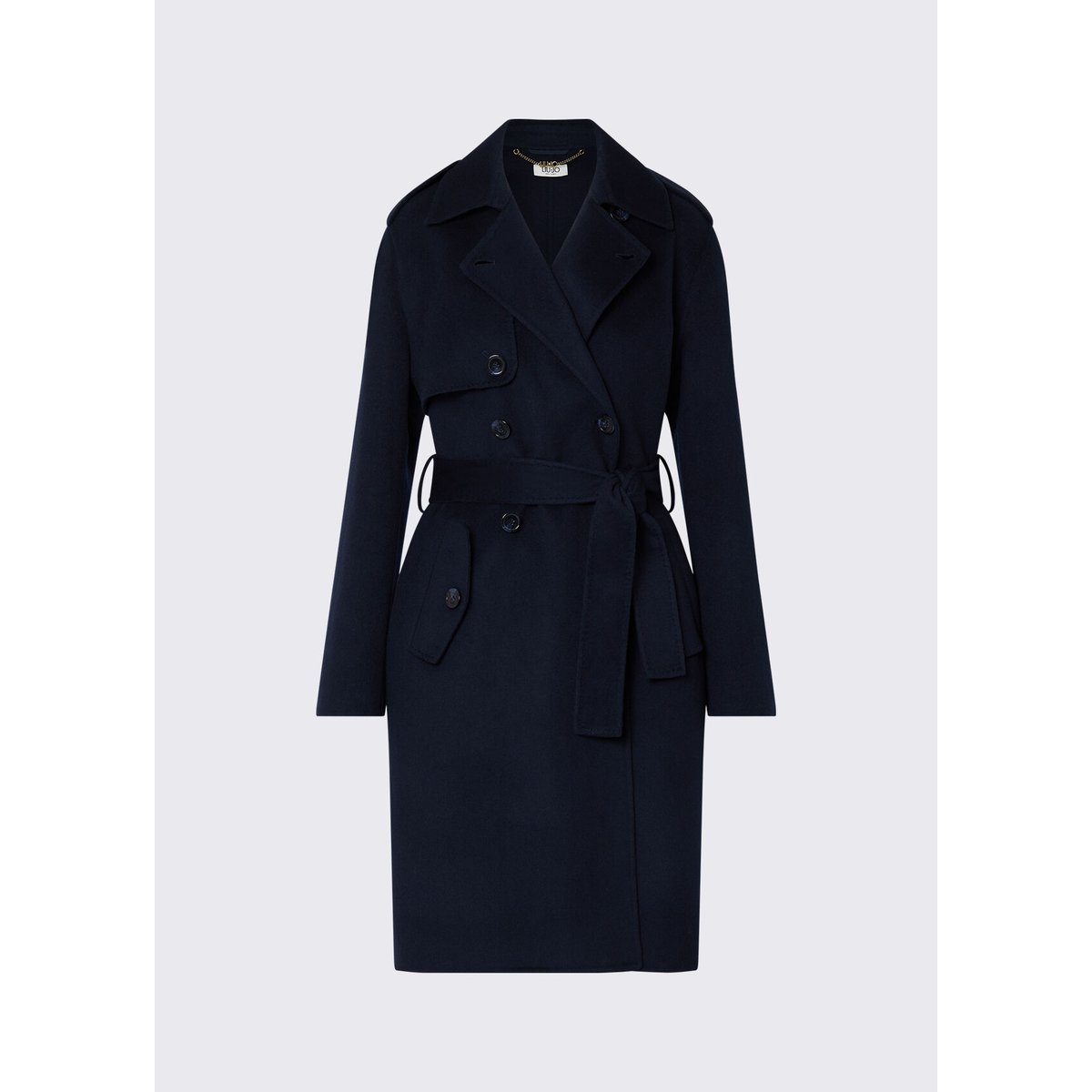 Manteau long en laine bleu foncé, LIU JO