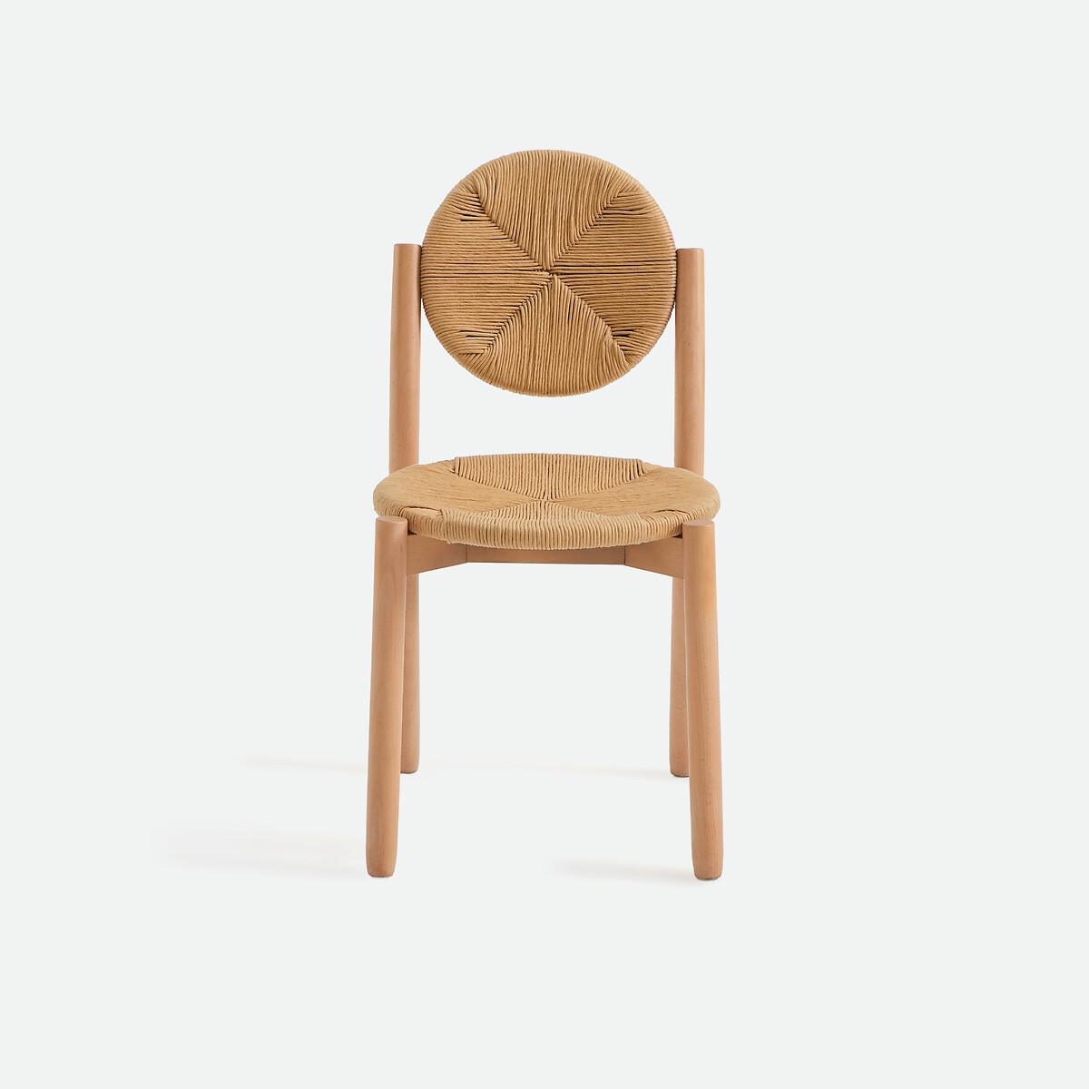 Silla de haya y ratán trenzado, CARPO haya natural, LA REDOUTE INTERIEURS