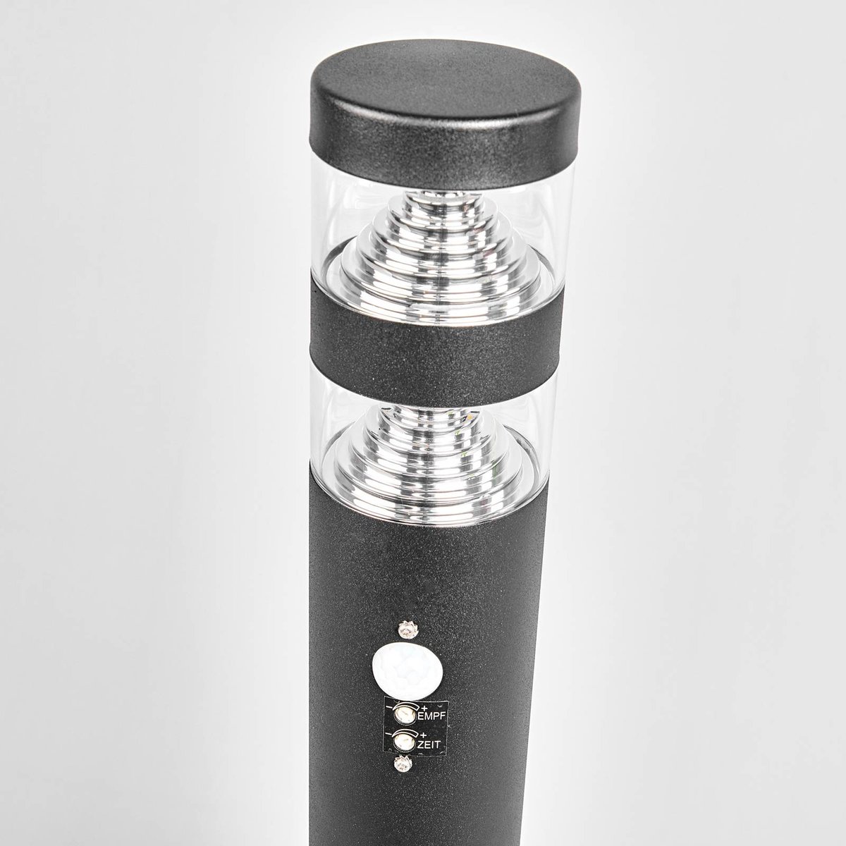 Luminaire extérieur en inox moderneLED noir, transparent, LINDBY