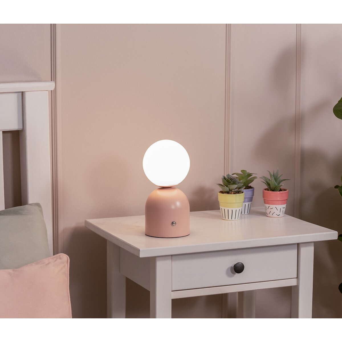 Marion Rechargeable LED Portable Table Lamp pink, SO'HOME