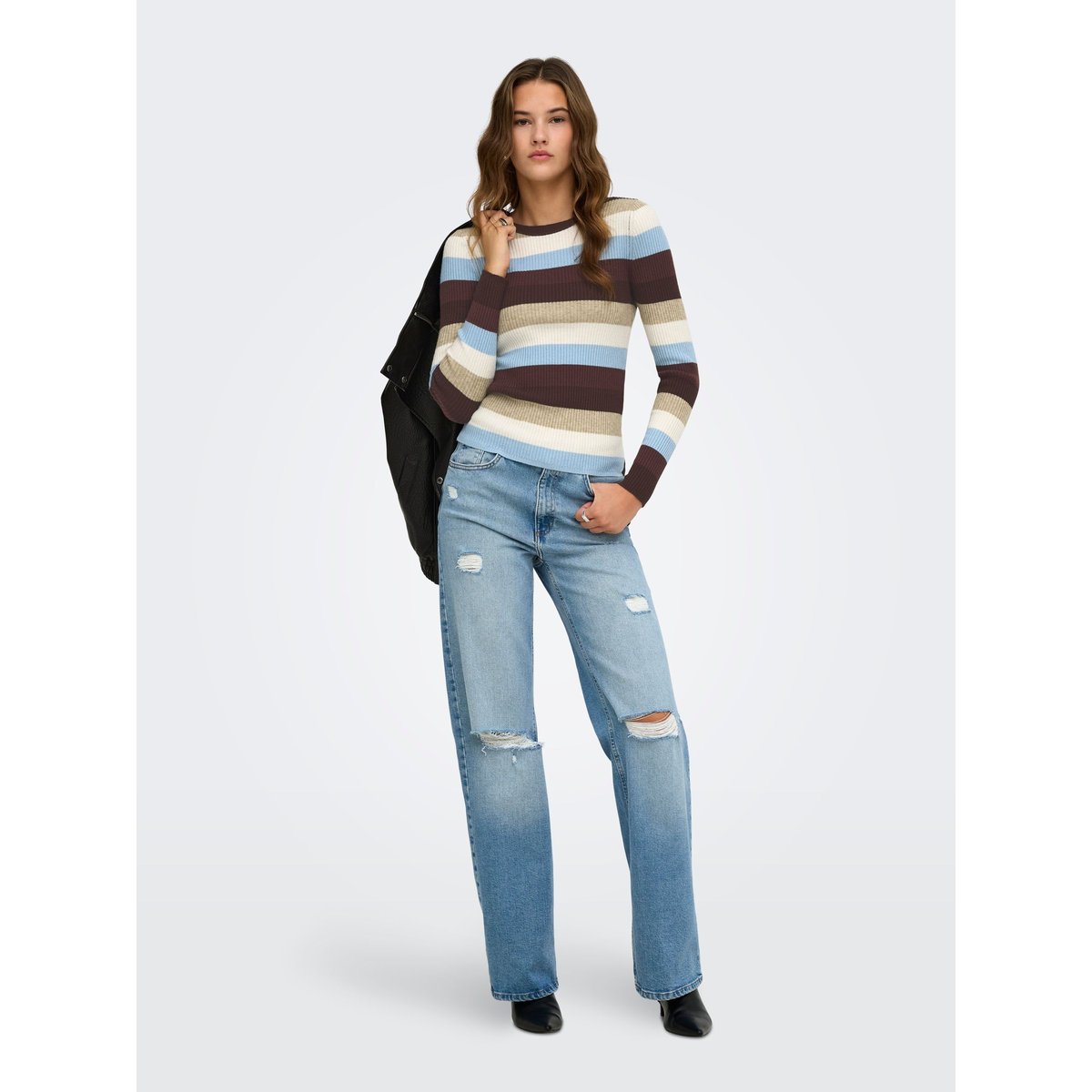 Pull En Maille coffee bean, ONLY
