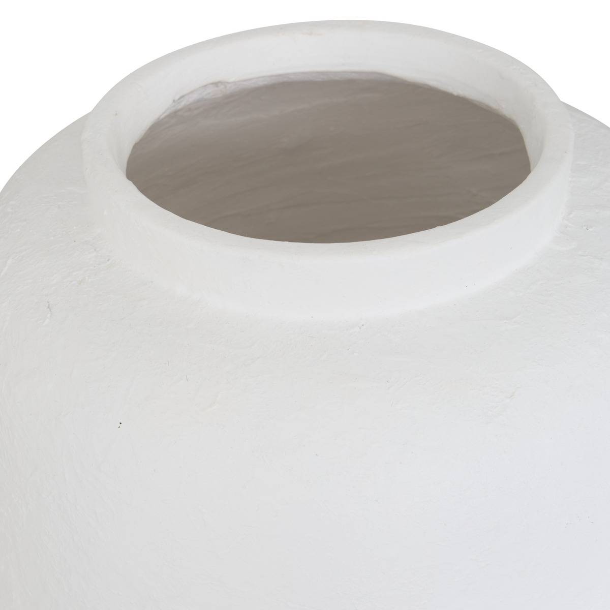 Vase amphore texturé ELENE blanc, ATMOSPHERA