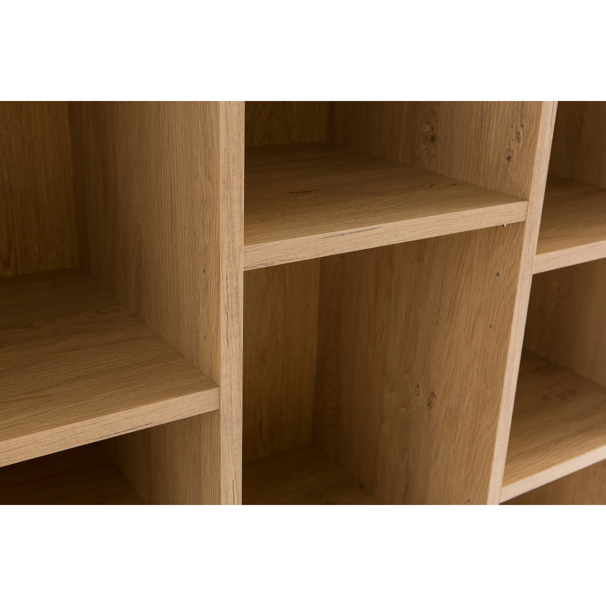 Bibliothèque design en bois L149 cm RYTHM chêne clair, MILIBOO