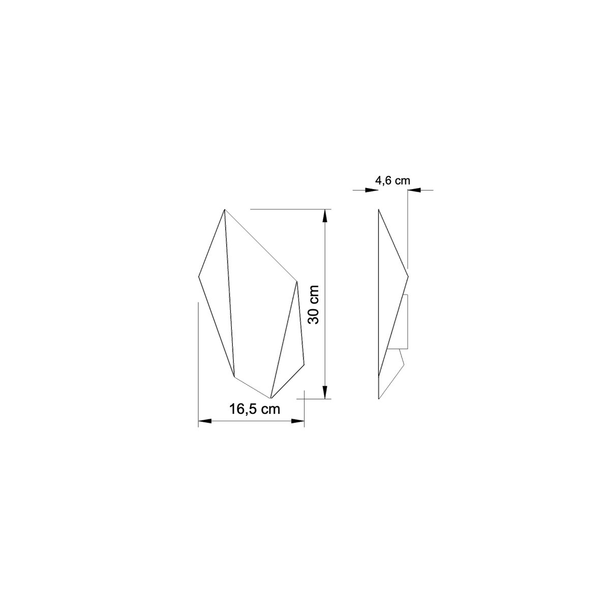 Applique LED style origami - GIADA blanc, KOSILUM
