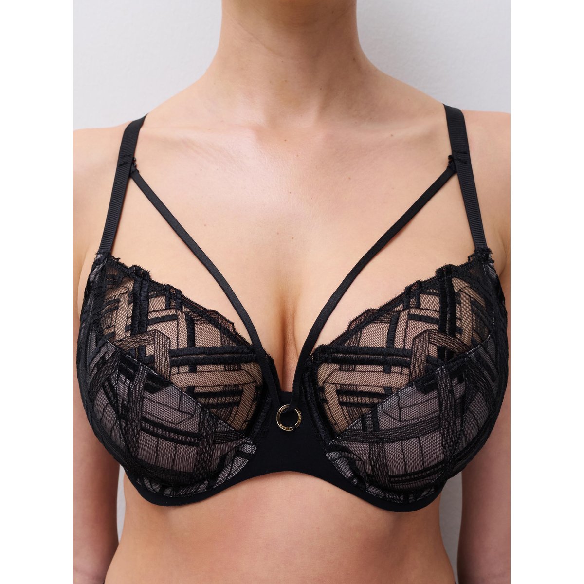 Soutien-gorge emboîtant GRAPHIC SUPPORT noir, CHANTELLE
