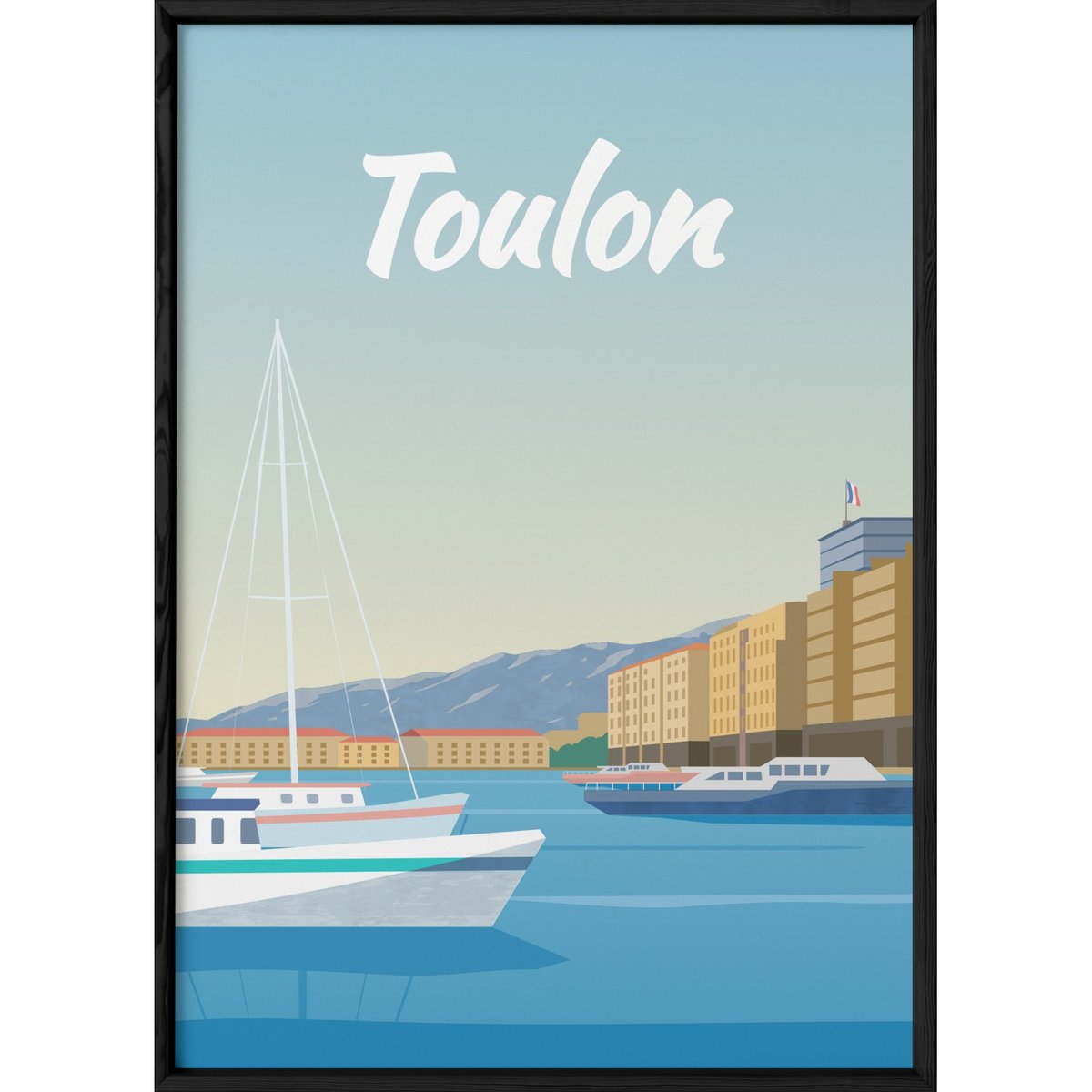 Affiche ville Toulon blanc, L'AFFICHERIE