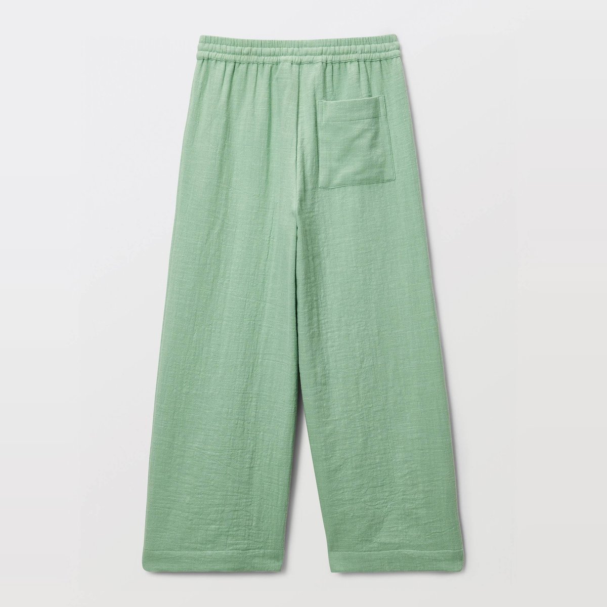 Pantalon taille élastiqué fluide large uni pousse, MONOPRIX