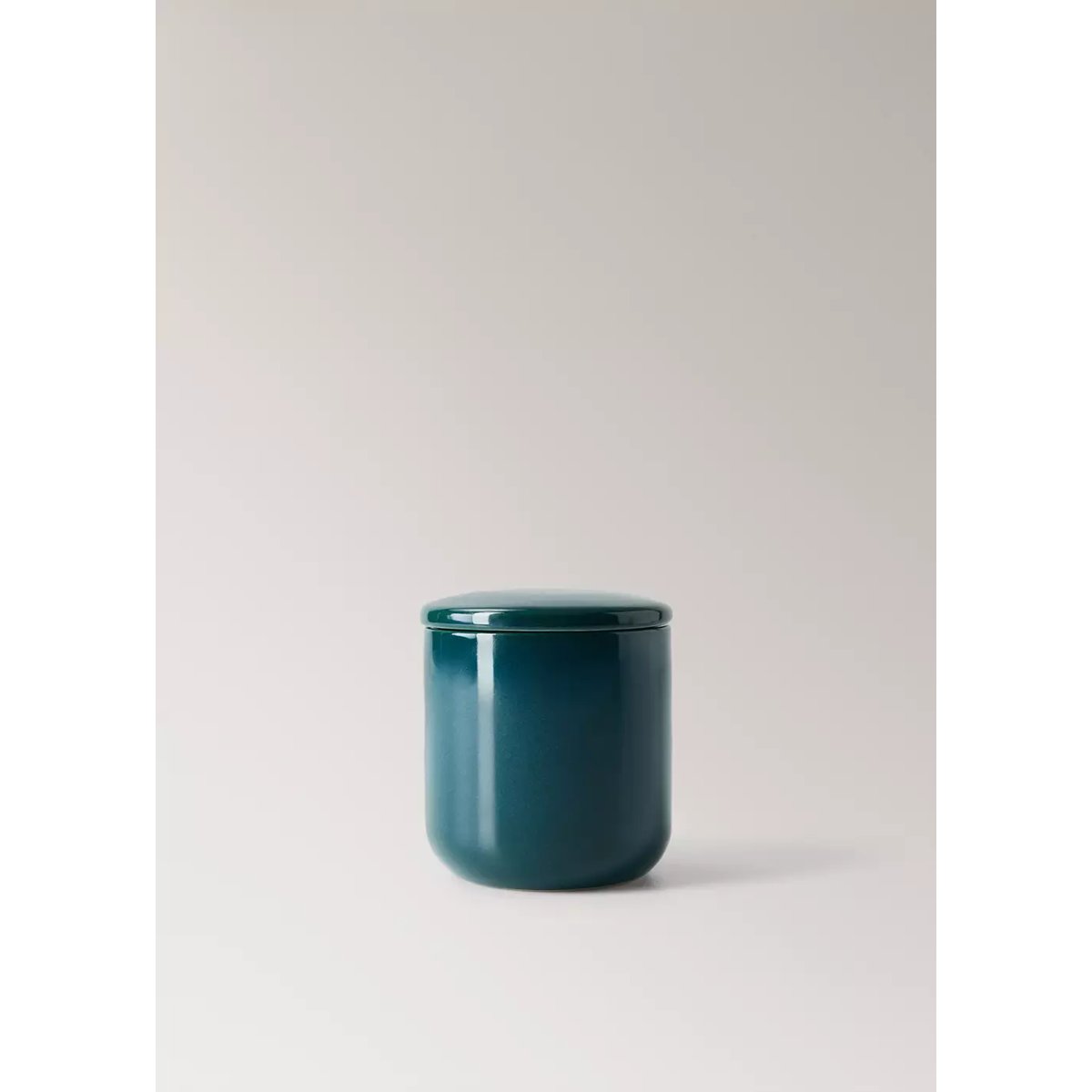 Boîte grès avec couvercle bleu pétrole, MANGO HOME