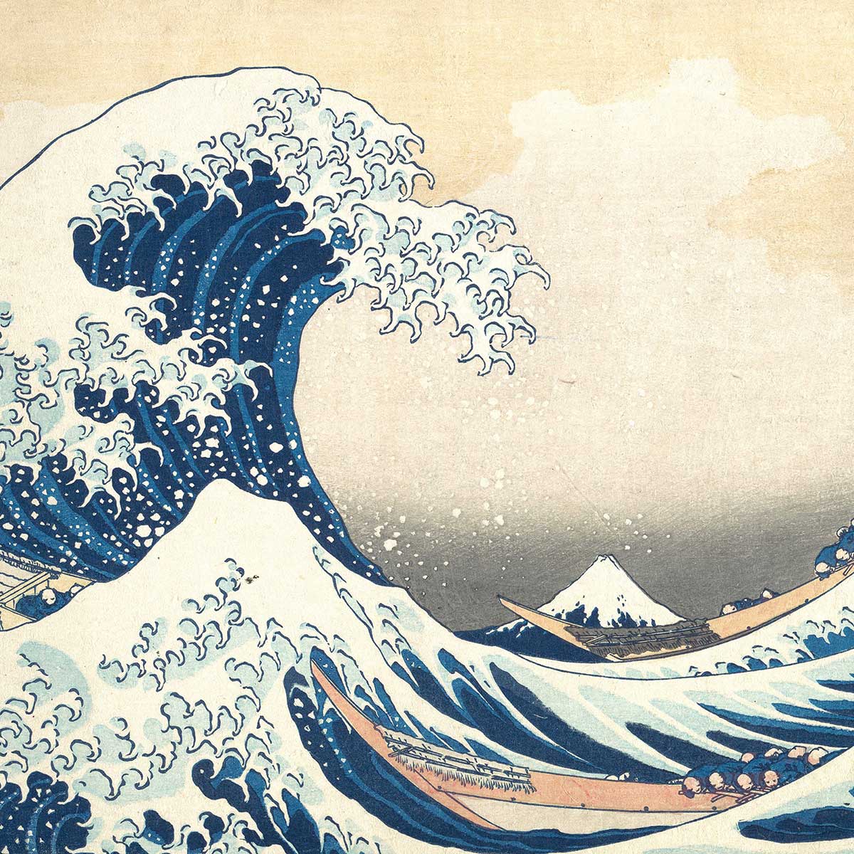 Tableau reproduction d'art La vague de Kanagawa par Hokusai tableau alu dibond, HEXOA