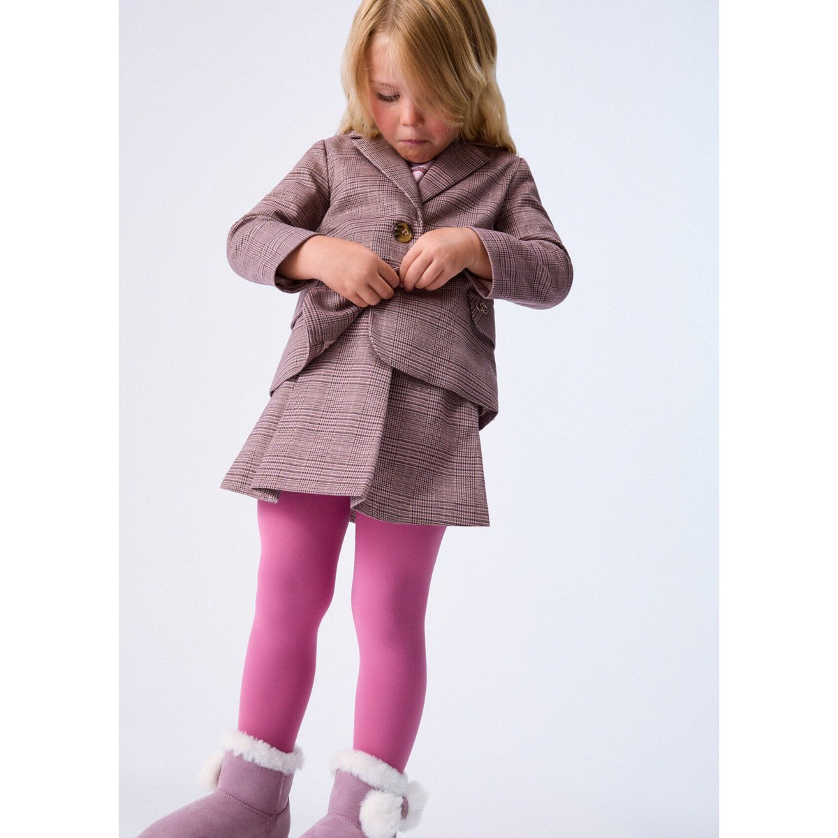 Manteau à carreaux Prince de Galles beige, LIU JO
