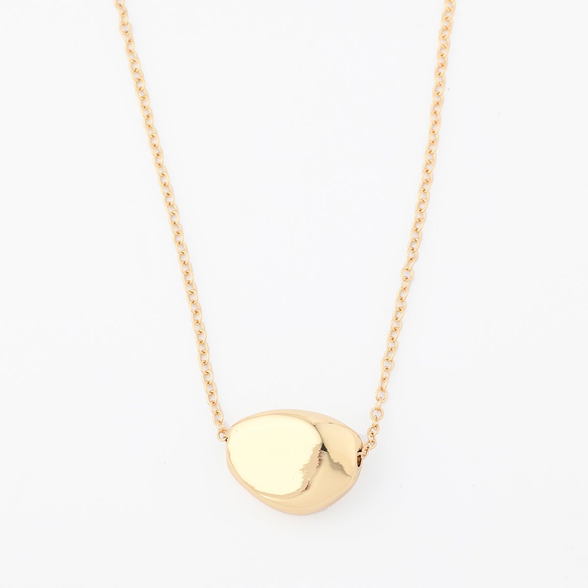 Collier pendentif galet - Collection Recyclée doré, BALABOOSTE