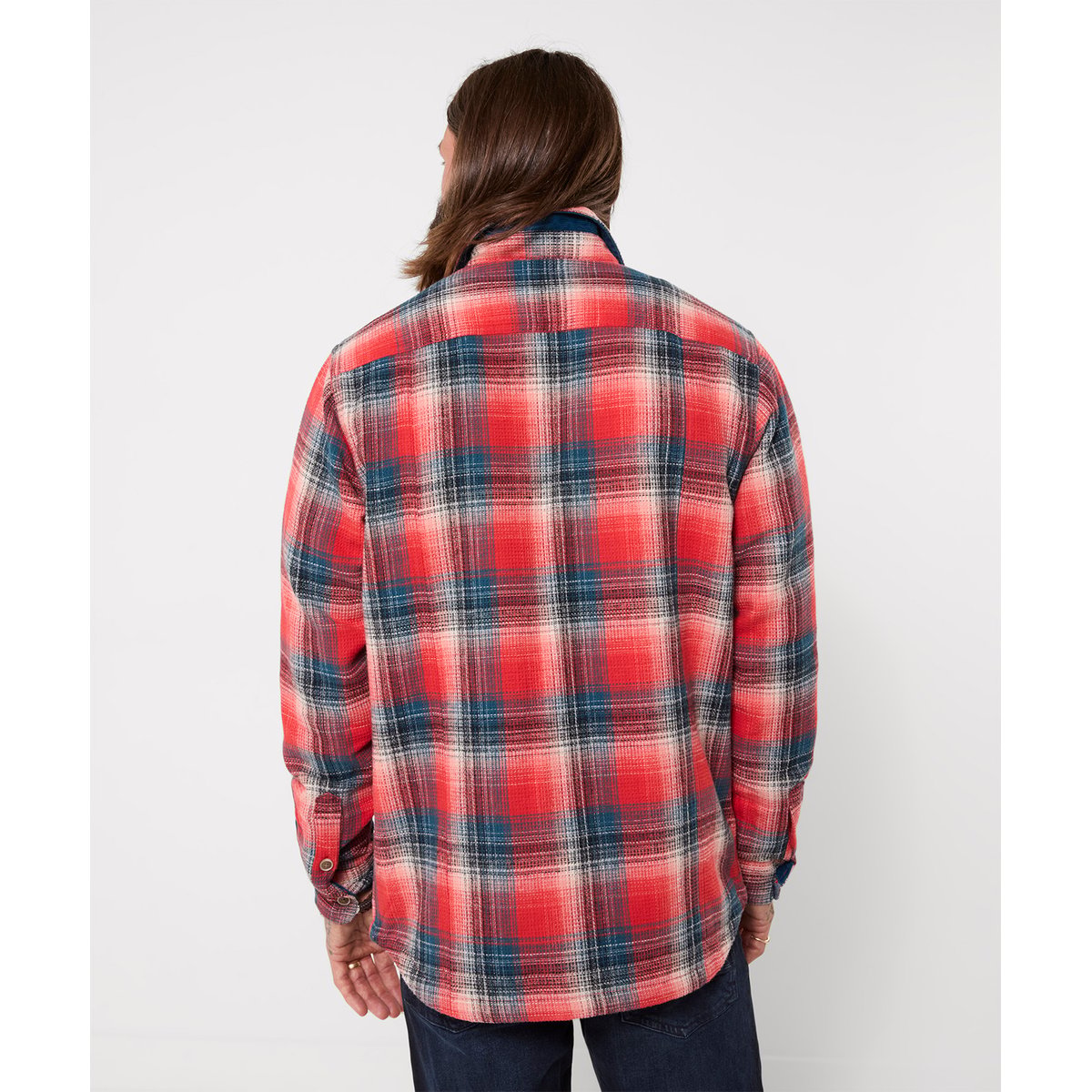 Chemise à Carreaux Gaufrée Wayfarer rouge, JOE BROWNS