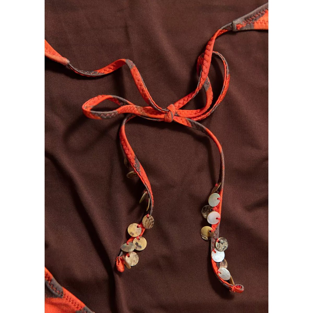Maillot de bain halter imprimé animal orange, MANGO
