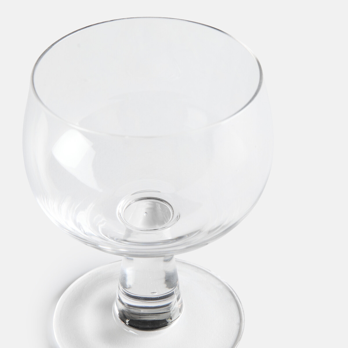Lot de 6 verres forme ballon, pied bas, LAZIE transparent, LA REDOUTE INTERIEURS