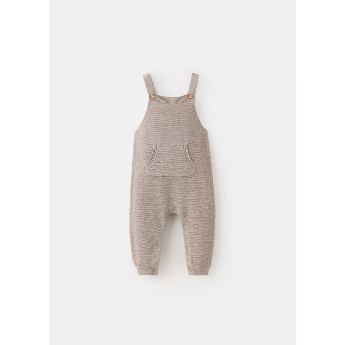 Salopette longue maille marron moyen, MANGO BABY