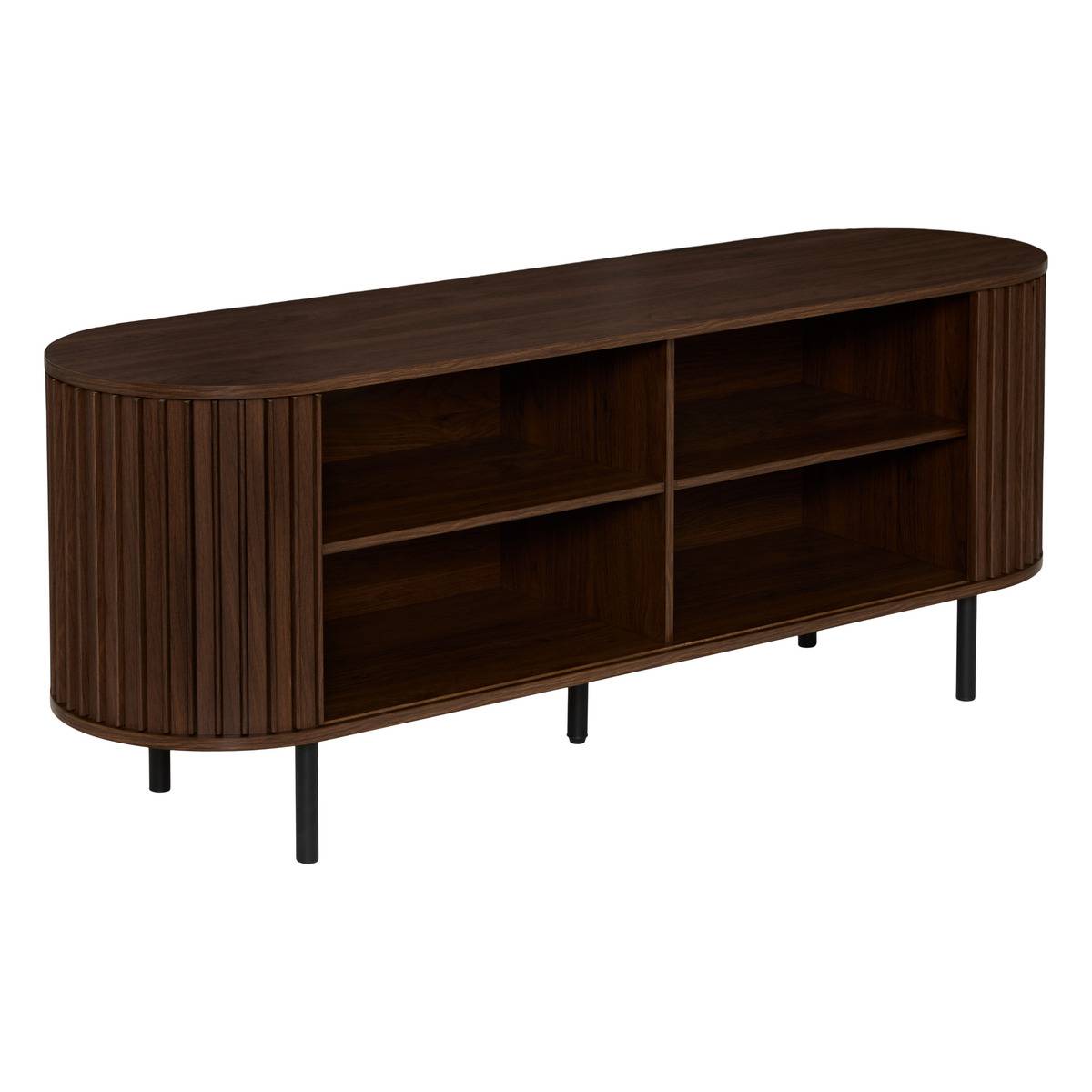 Meuble TV ovale ALCOVE marron, ATMOSPHERA
