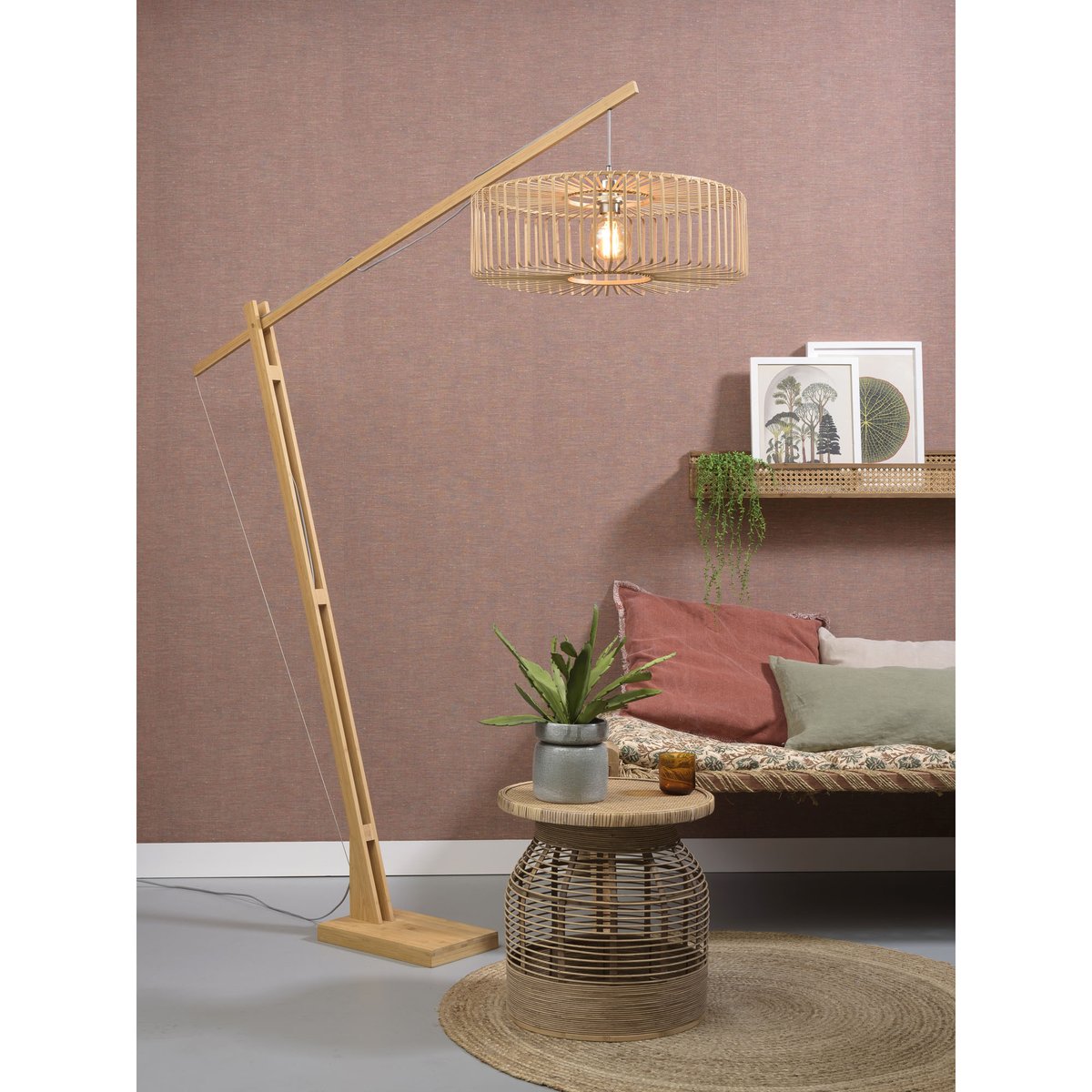 Lampadaire Bambou BROMO naturel, GOOD & MOJO