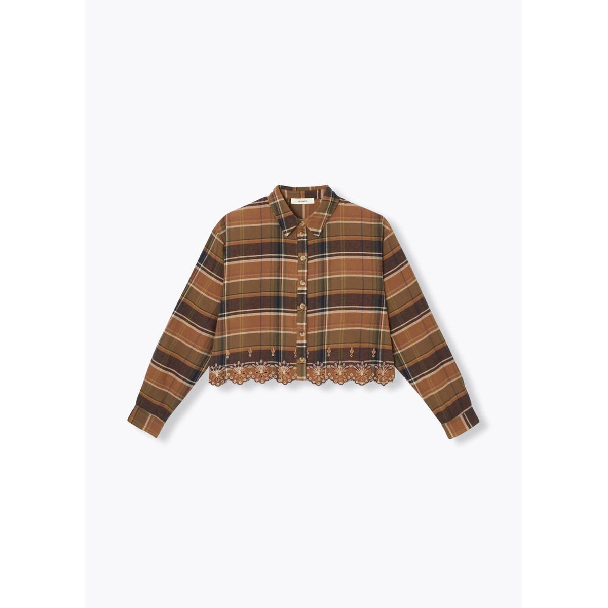 Chemise courte à carreaux carreaux multicolores, PROMOD