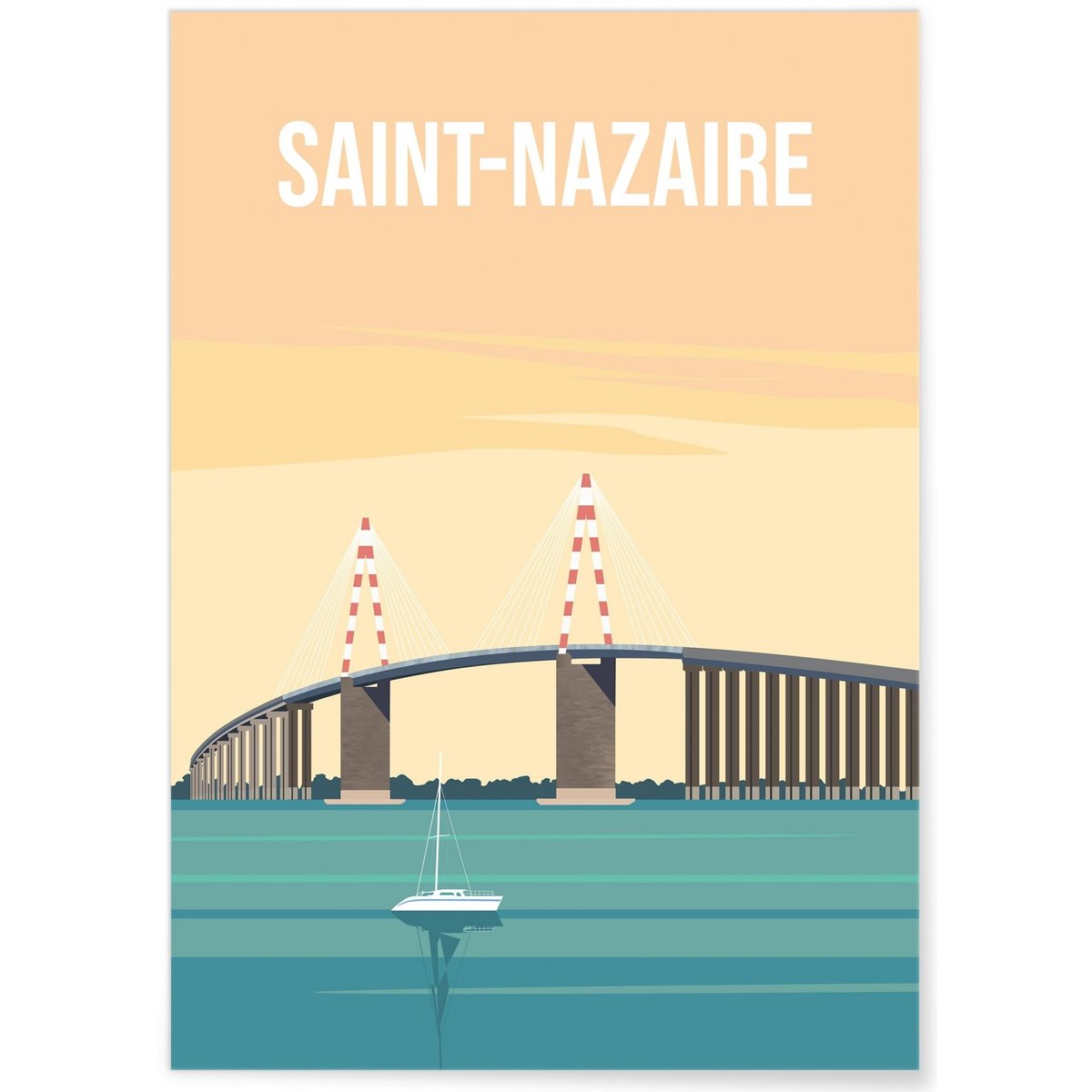 Affiche ville de Saint-Nazaire blanc, L'AFFICHERIE
