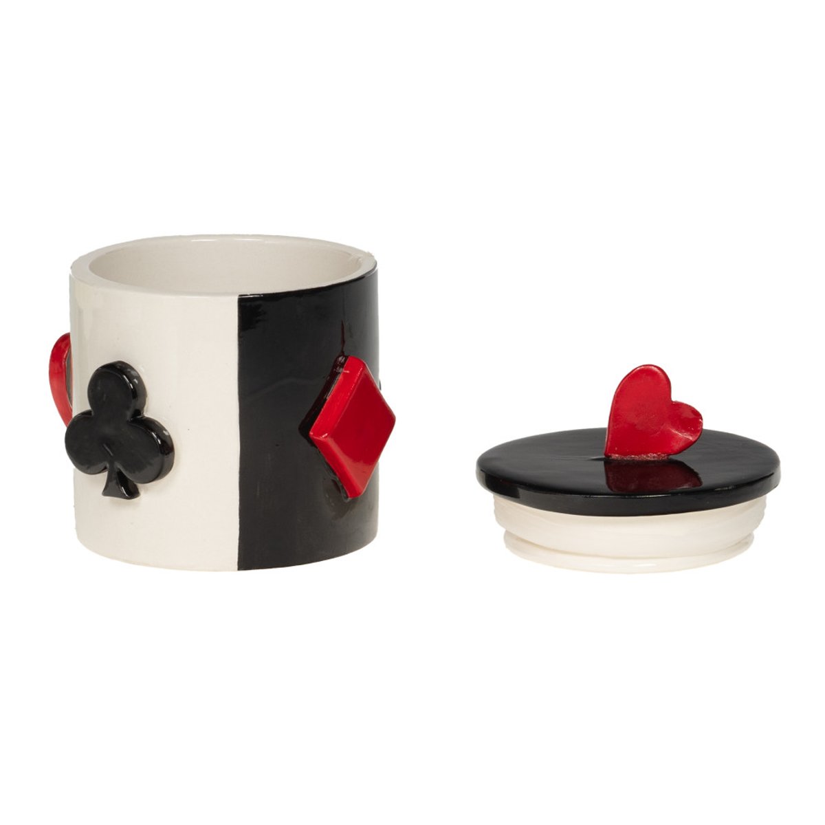 Boîte Jack H12 cm en céramique noir, AMADEUS