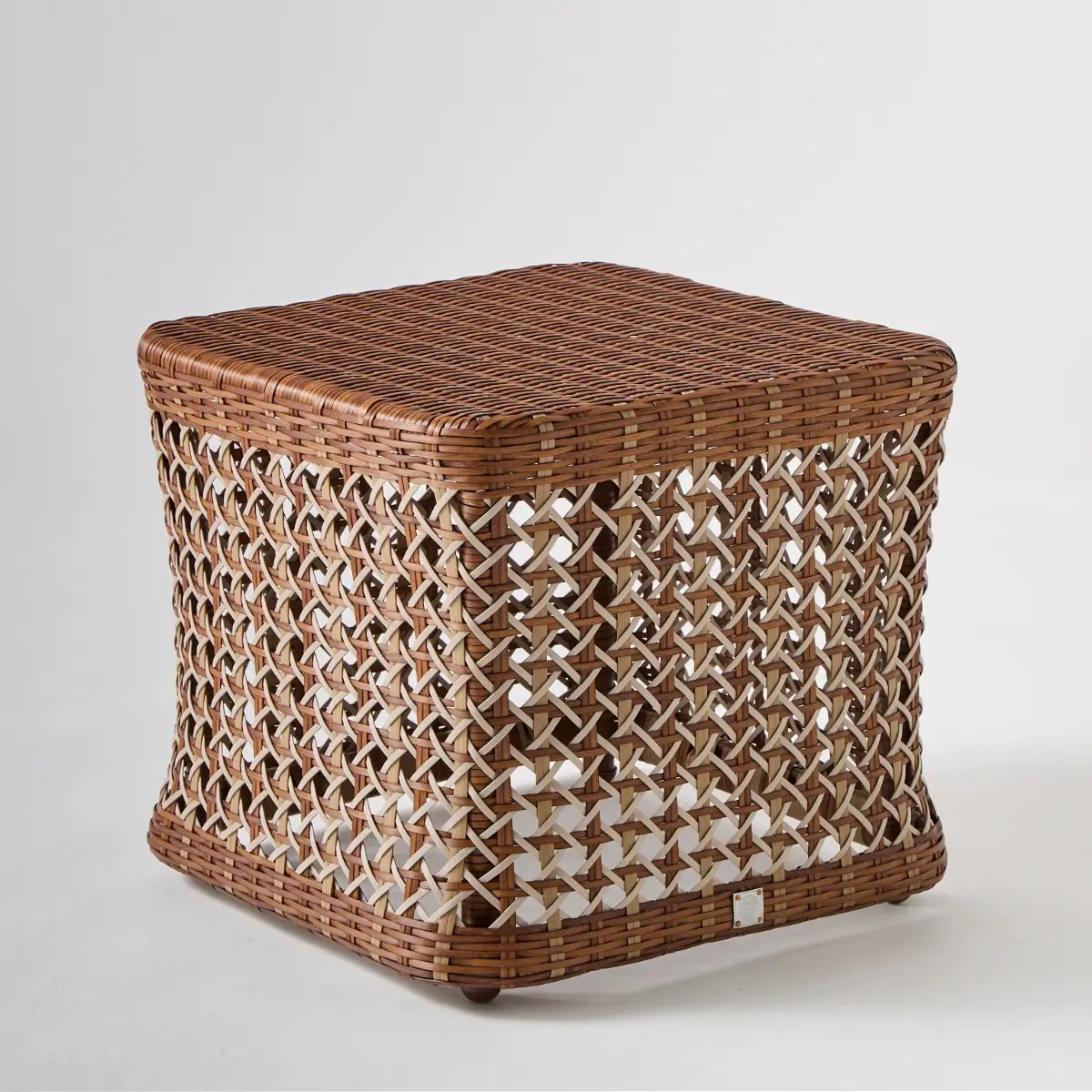 Table basse carrée en résine ANTIBES LATERITE marron, KOK