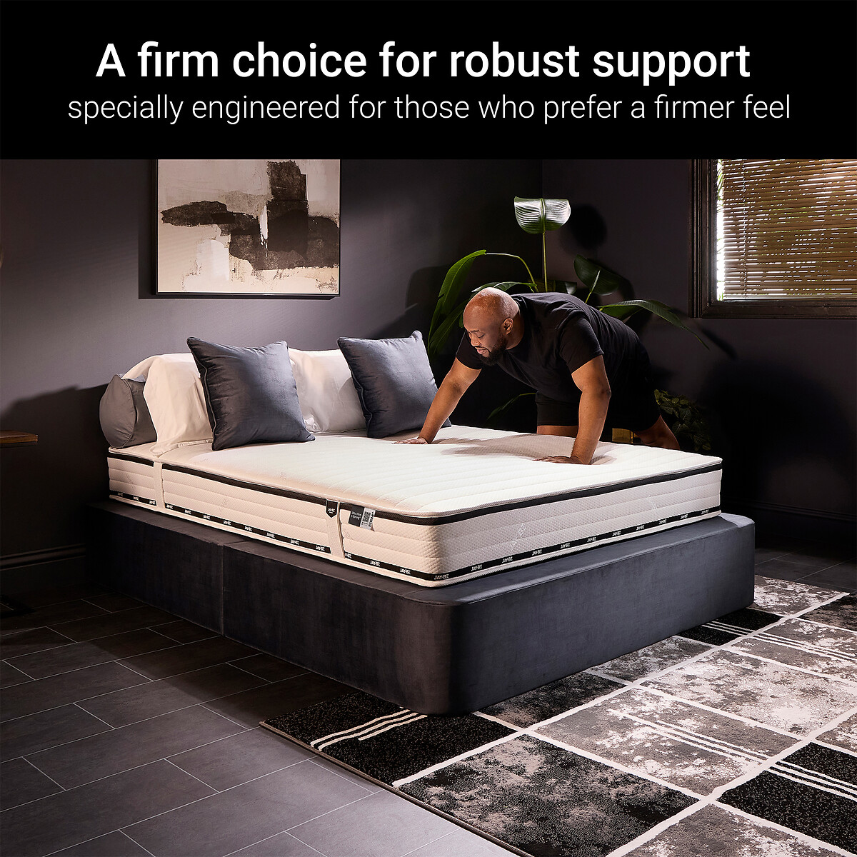 Jay-Be® Flex Ultra-Firm Sprung Mattress white/black, JAY-BE