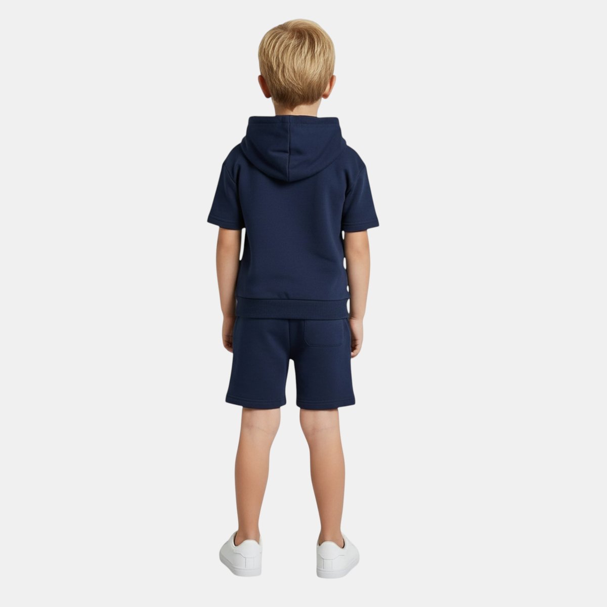 Ensemble t-shirt à capuche et short imprimés MATCHY bleu marine, ELLESSE
