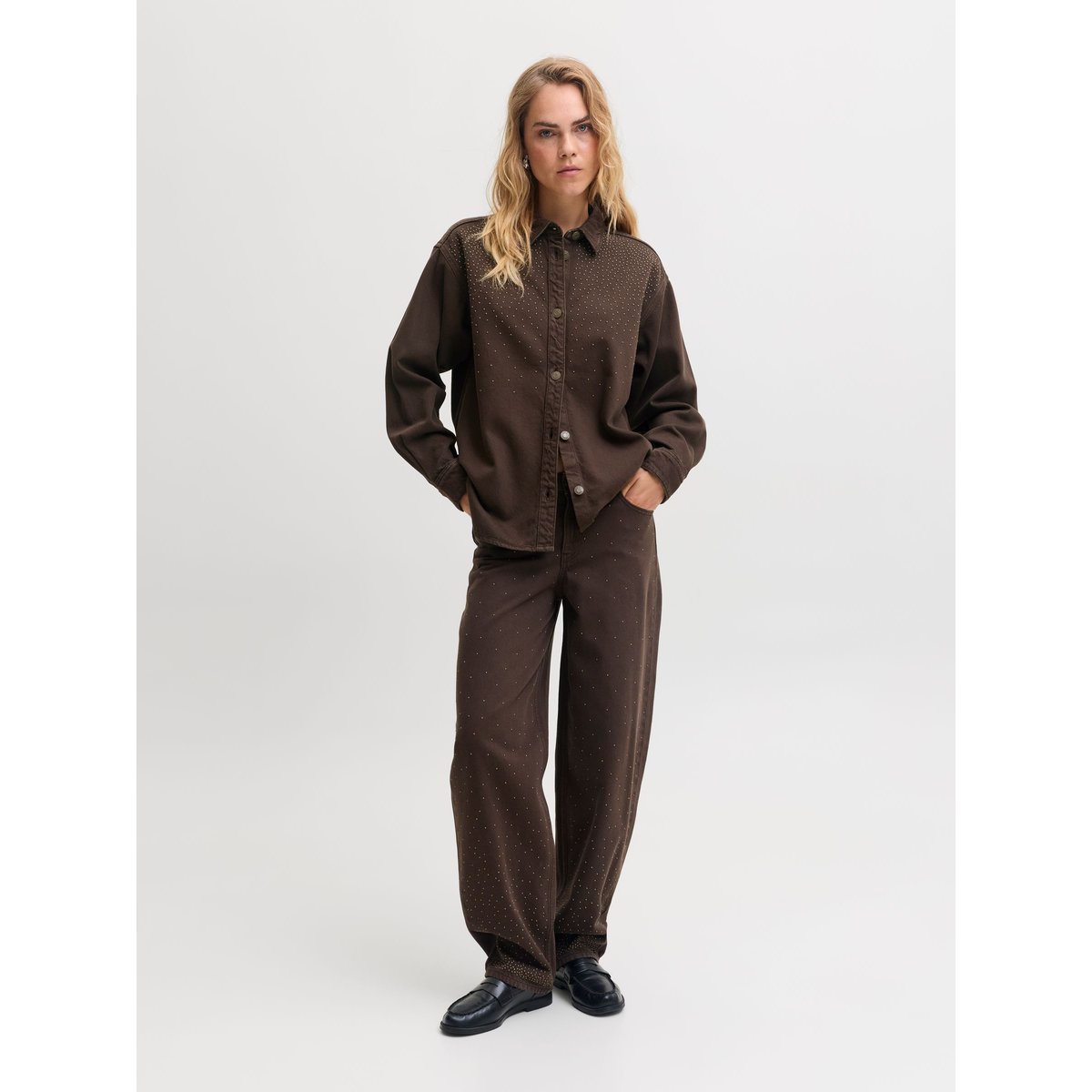 Jeans À Coupe Tonneau marron - demitasse 1, JJXX