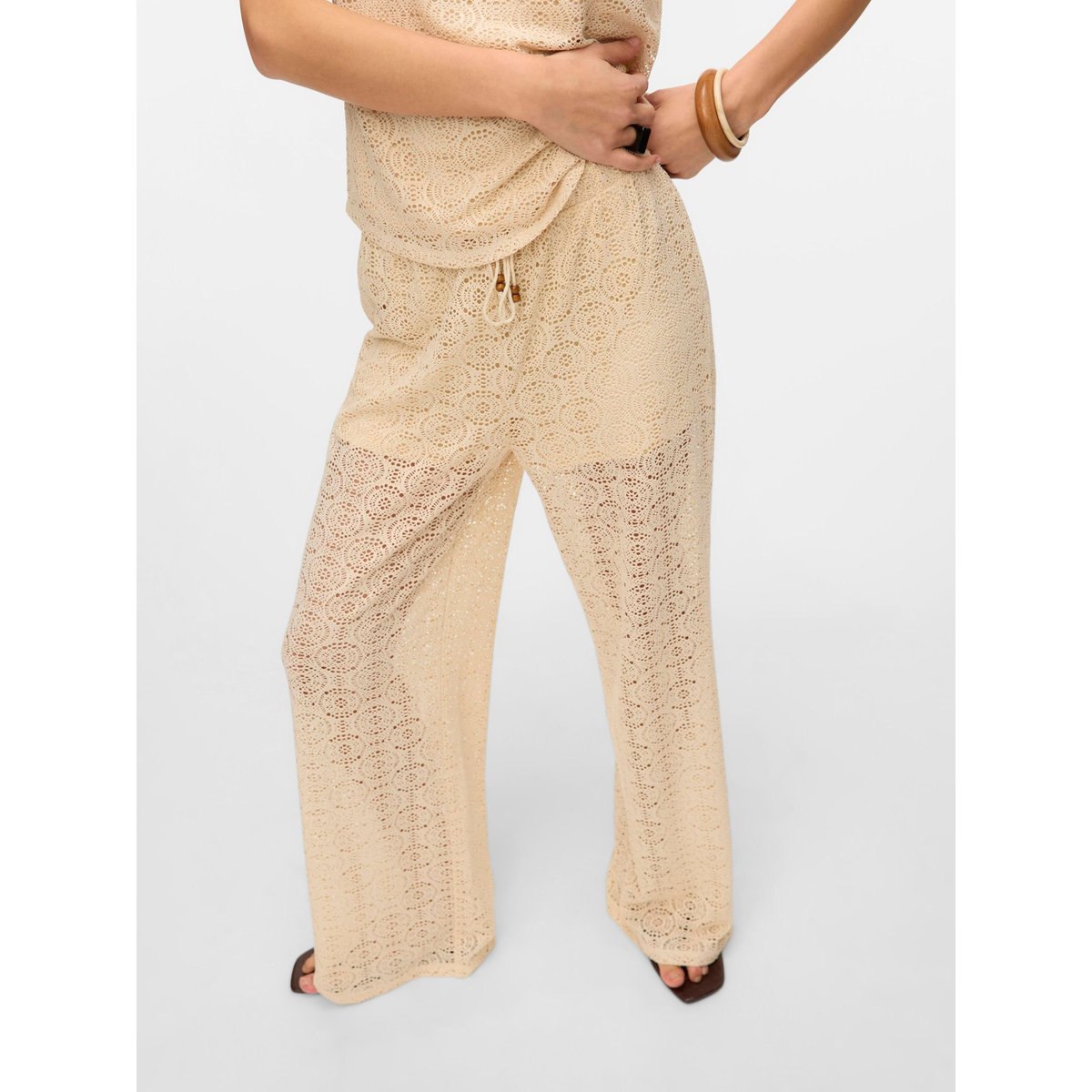 Pantalon À Jambe Large birch, VERO MODA