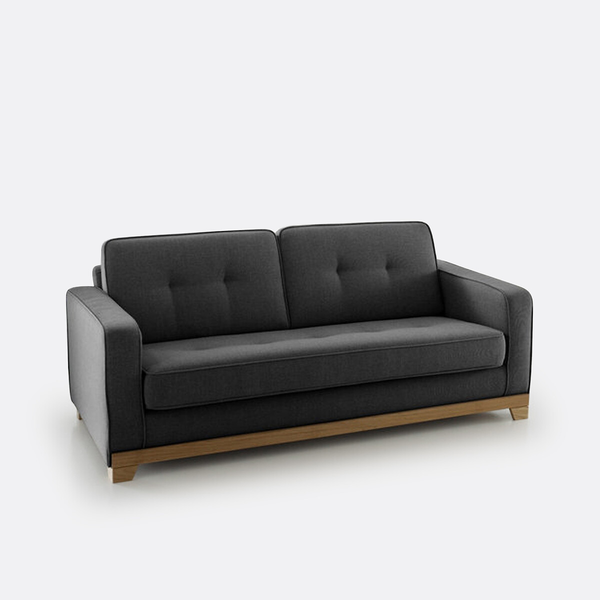 Canapé polyester, 2 ou 3 places, Ajis gris anthracite, SO'HOME