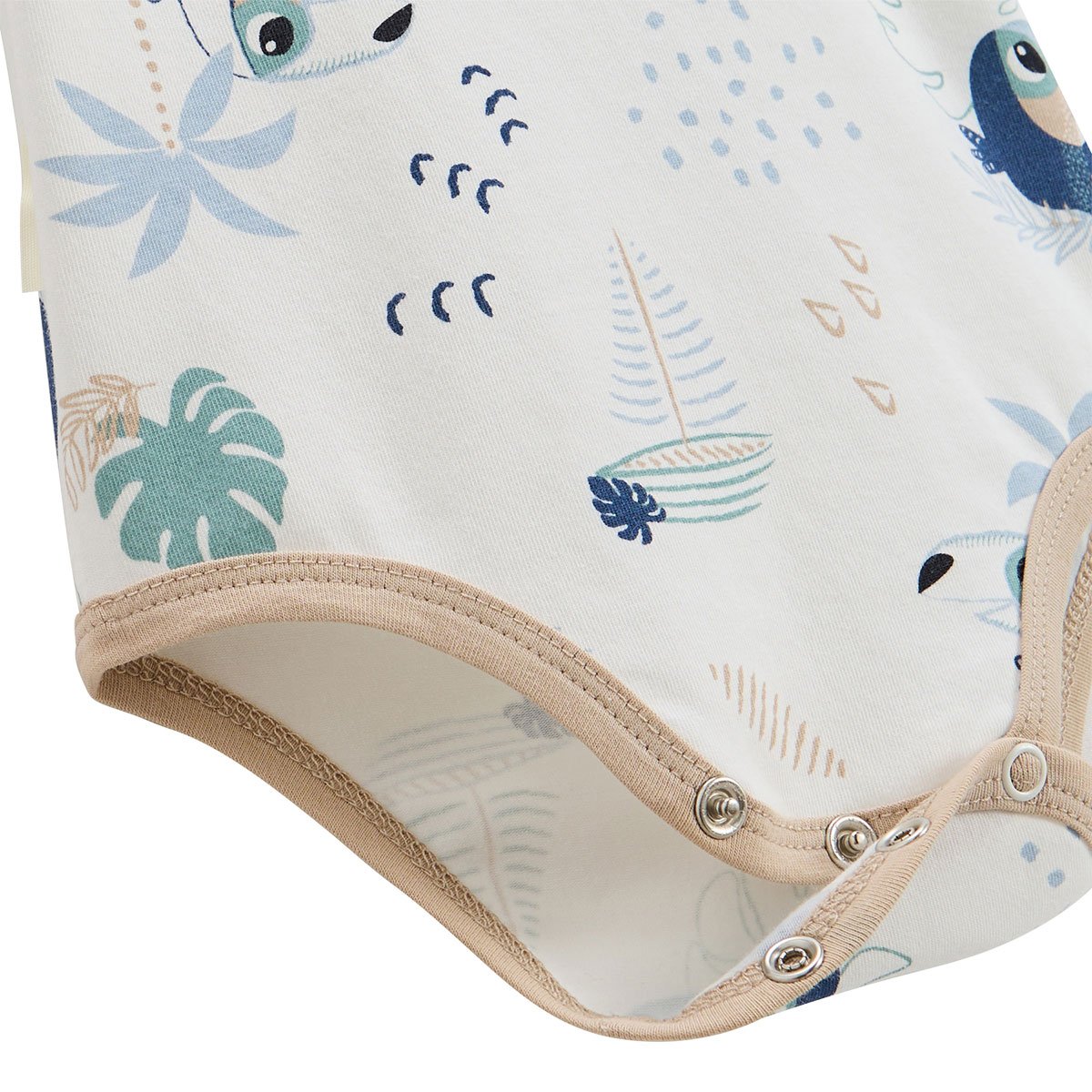 Ensemble body bébé et short en gaze de coton Toucana bleu, PETIT BEGUIN