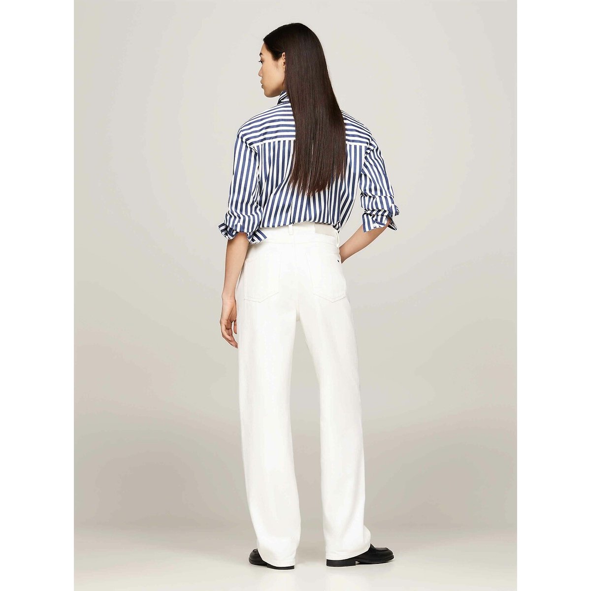 Straight High Waist Jeans white, TOMMY HILFIGER